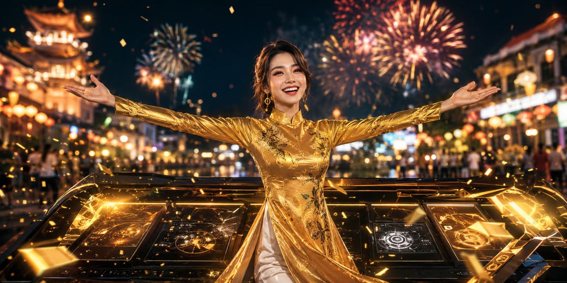 Người chơi esports betting tại Phú Quốc trong trang phục áo dài truyền thống