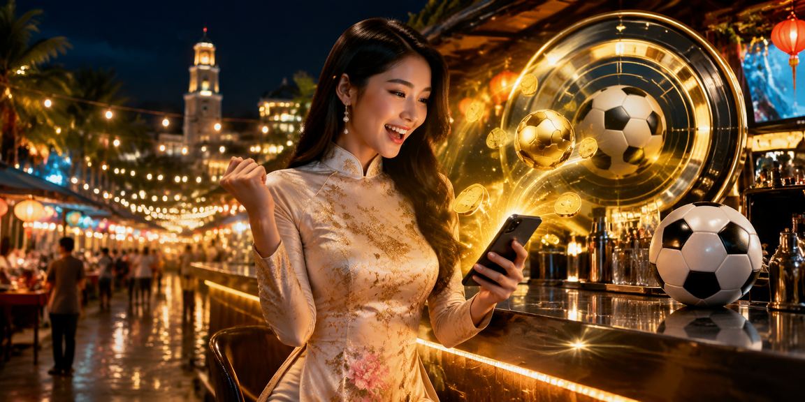 Người chơi cá cược bóng đá tại Phú Quốc trong trang phục áo dài truyền thống
