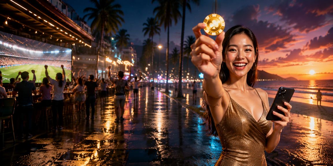 Người dùng dùng app gr55 trên bãi biển Phú Quốc